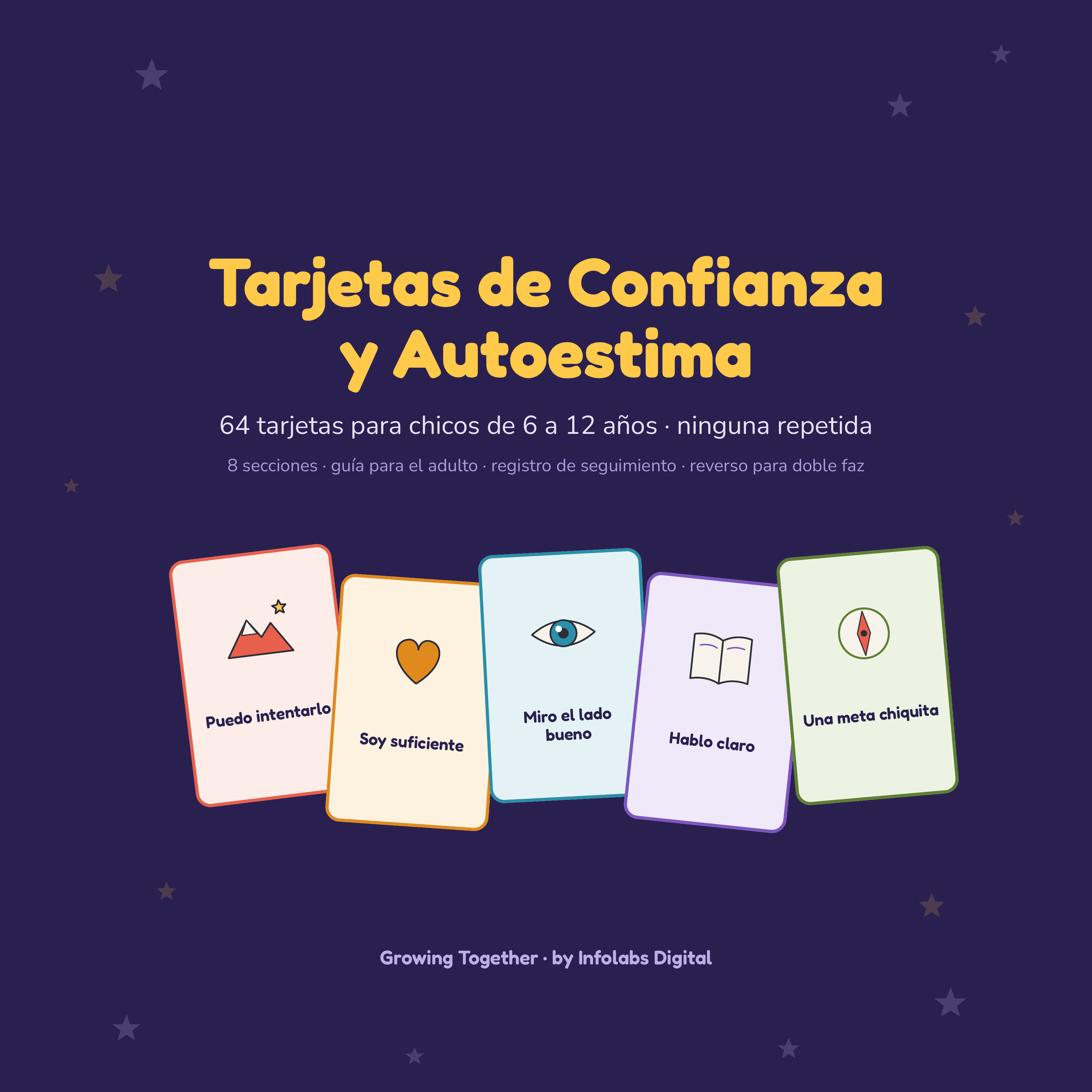 ⭐ Tarjetas de Confianza y Autoestima — 64 ejercicios para que se anime, uno por día