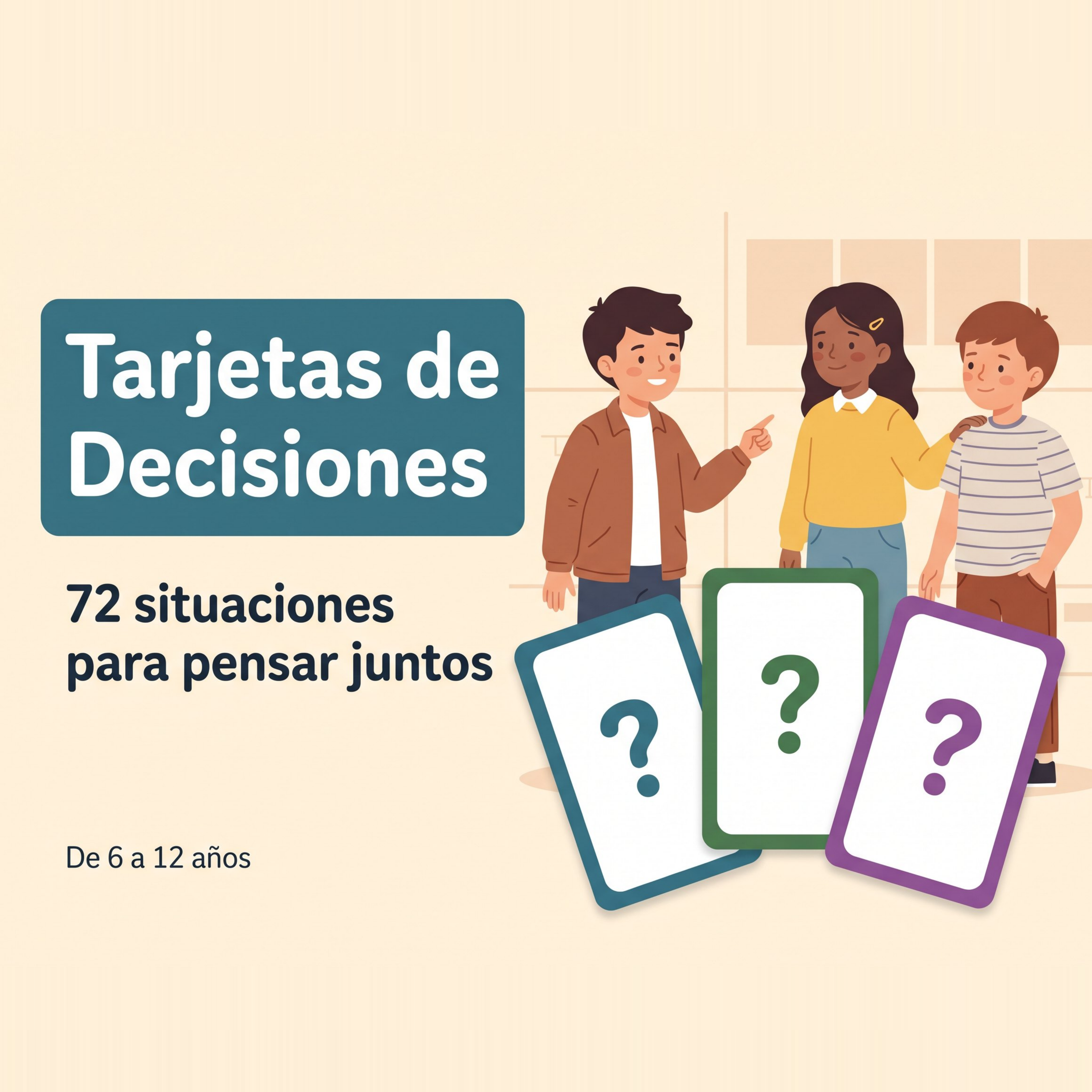 Tarjetas de Decisiones — 72 situaciones para que aprenda a pensar antes de actuar